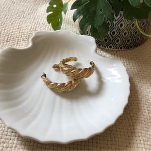 Gorgeous Vintage Hoops Golf Earrings from France